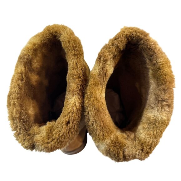 Sporto Polartec Women's Faux Fur Suede Lined Winter Boots Size 8 Beige - Picture 5 of 9